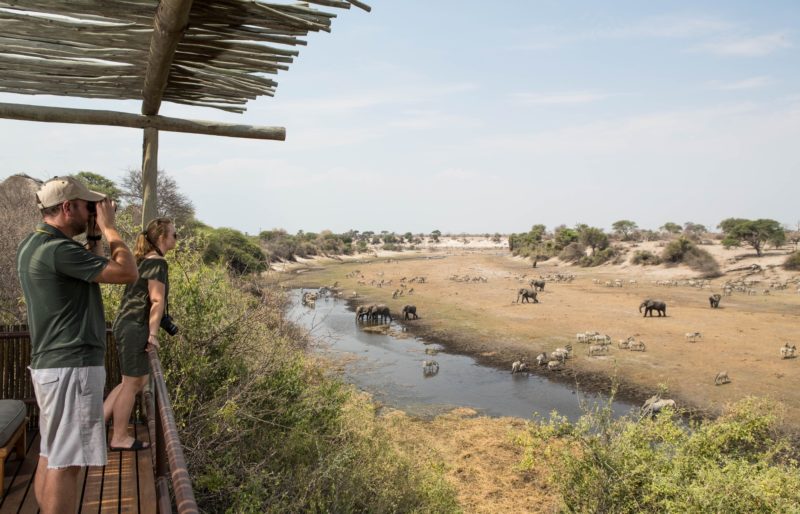 Botswana Desert to Delta - 1553 - Leroo Le Tau - Decking Views - Binoculars Spotting Wildlife