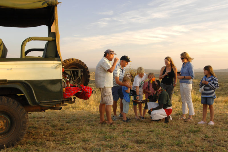 Kenya - 12890 - Loisaba Game Drive - Sundowners with the family