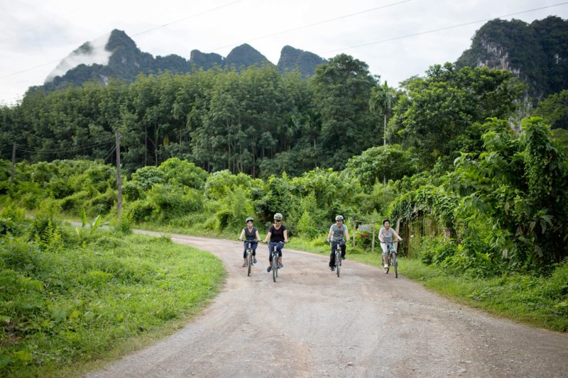 Thailand - Khao Sok - 18264 - Cycling along a Road