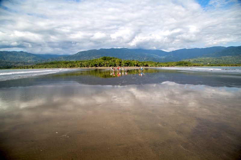 Landscape of Marino Ballena, mountains, forests and blue sky