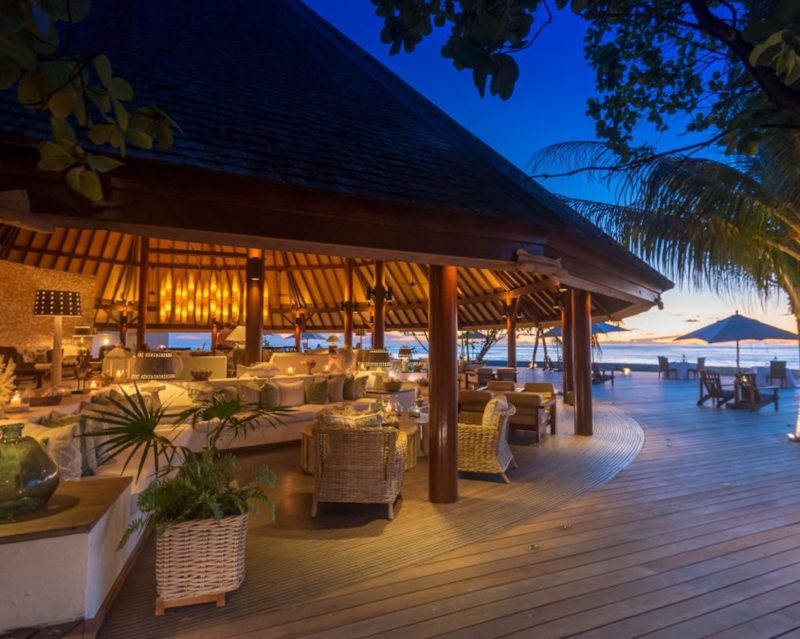 Seychelles - Denis Private Island - 1554 - Denis Island Resort at night